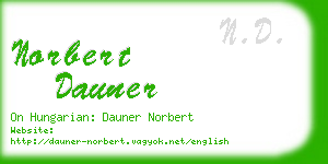 norbert dauner business card